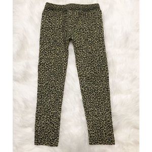 Girls Leopard Print Stretchy Legging Pants S 5-6 The Children's Place